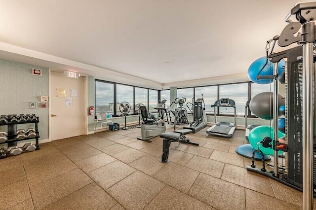 view of workout area