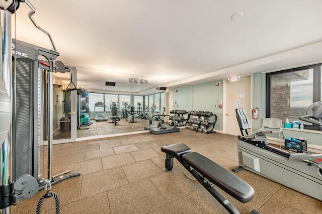 view of exercise room