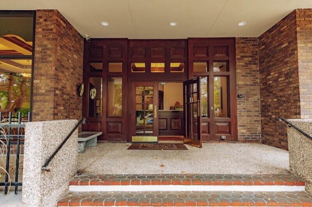 entrance to property with french doors