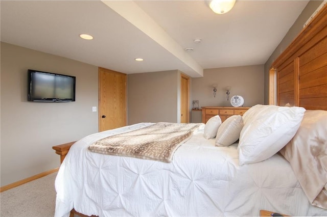 view of carpeted bedroom