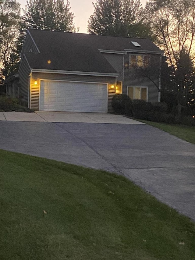 view of front of home featuring a garage