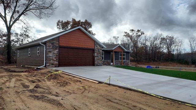 view of front of home featuring a garage