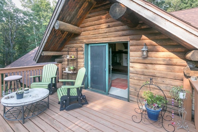 view of wooden terrace