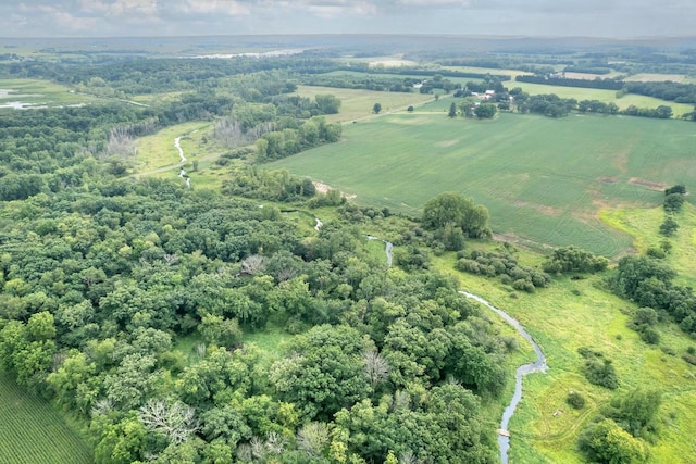 drone / aerial view featuring a rural view