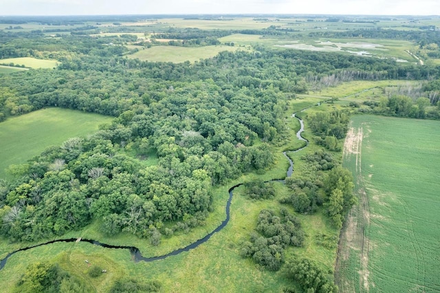 bird's eye view with a rural view