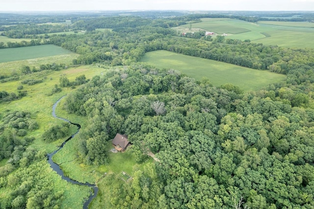 bird's eye view featuring a rural view