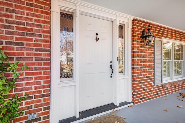 entrance to property with a porch