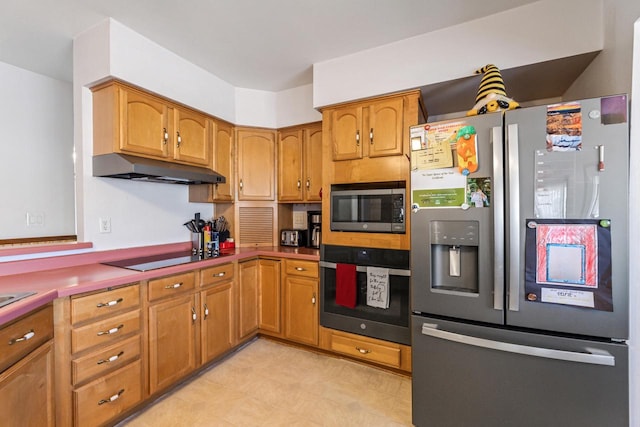 kitchen with appliances with stainless steel finishes