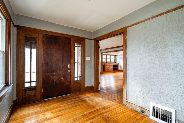 foyer featuring light hardwood / wood-style flooring