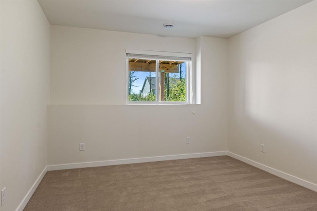 empty room featuring light carpet