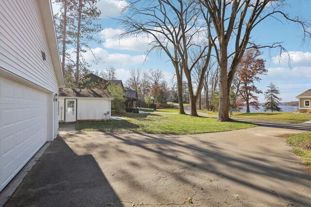 exterior space featuring a garage