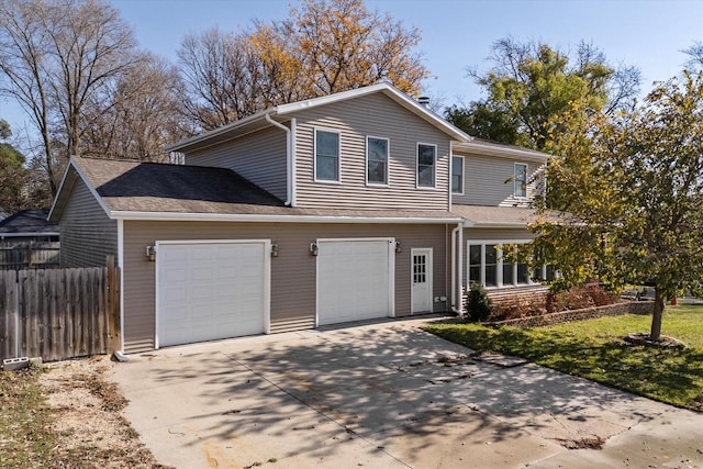 front of property featuring a garage