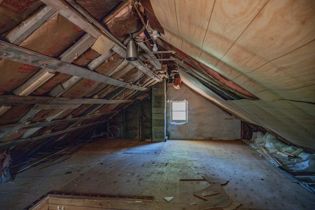 view of attic