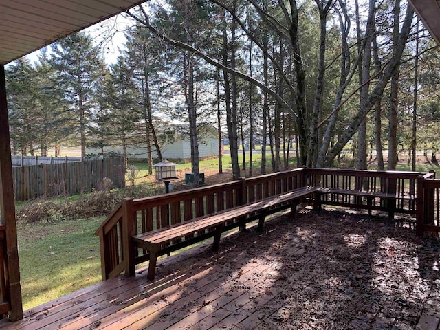 view of wooden terrace