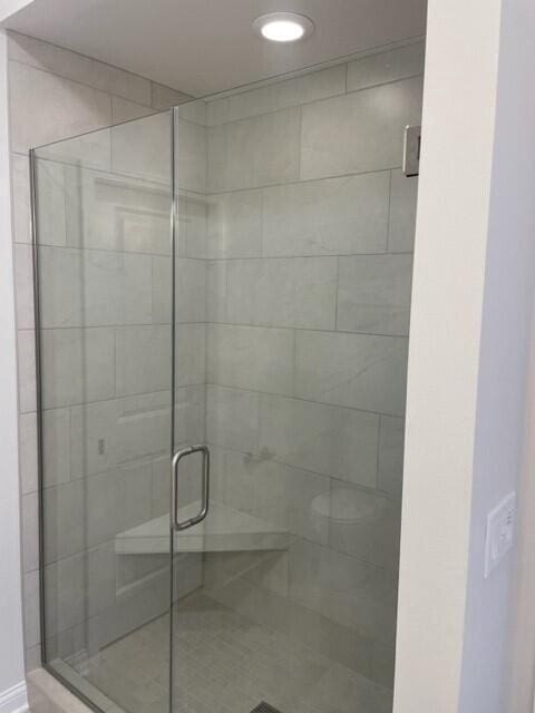 bathroom with walk in shower