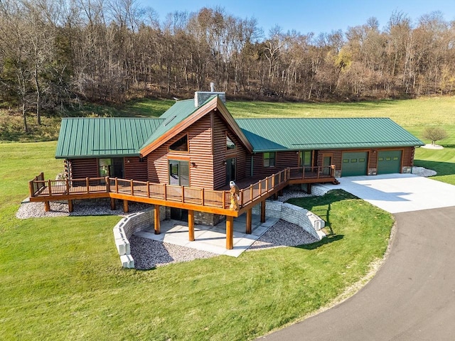E7498 Mill Rd, Spring Green, WI 53588 - view of playground featuring a deck and a yard