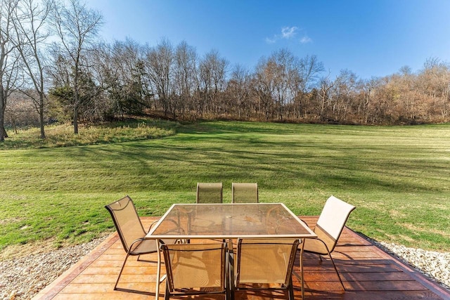 E7498 Mill Rd, Spring Green, WI 53588 - view of grassy yard featuring outdoor dining area