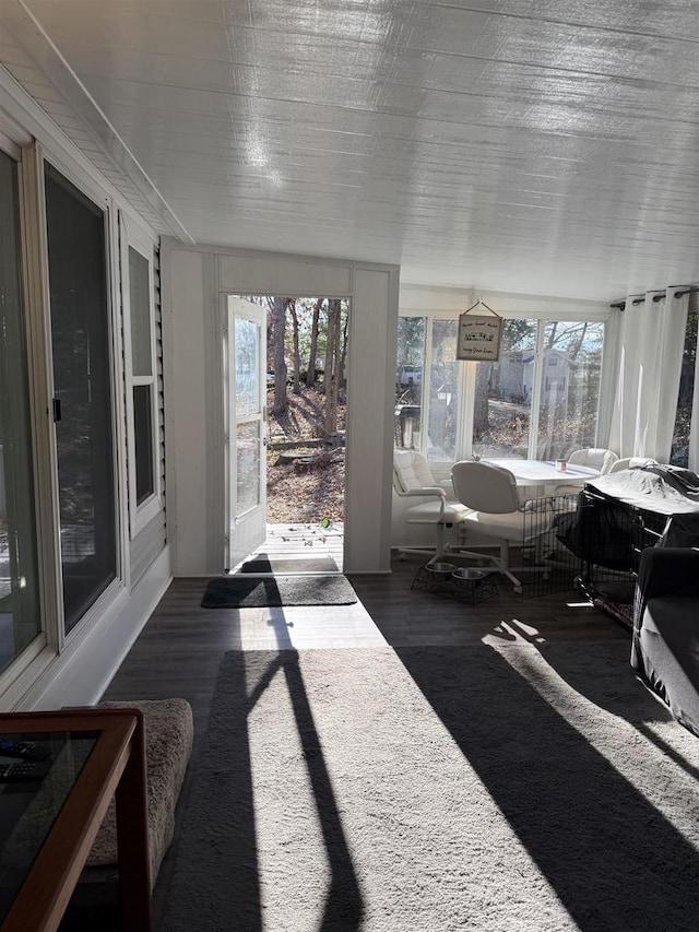 view of sunroom