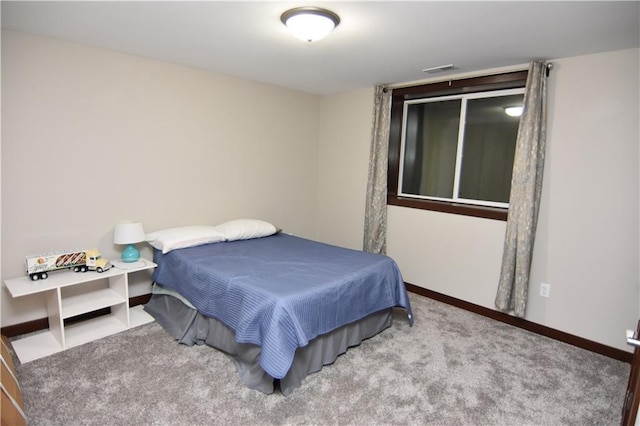 view of carpeted bedroom