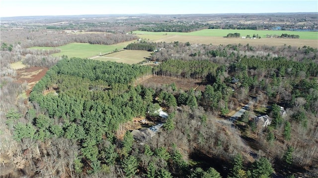 bird's eye view featuring a rural view