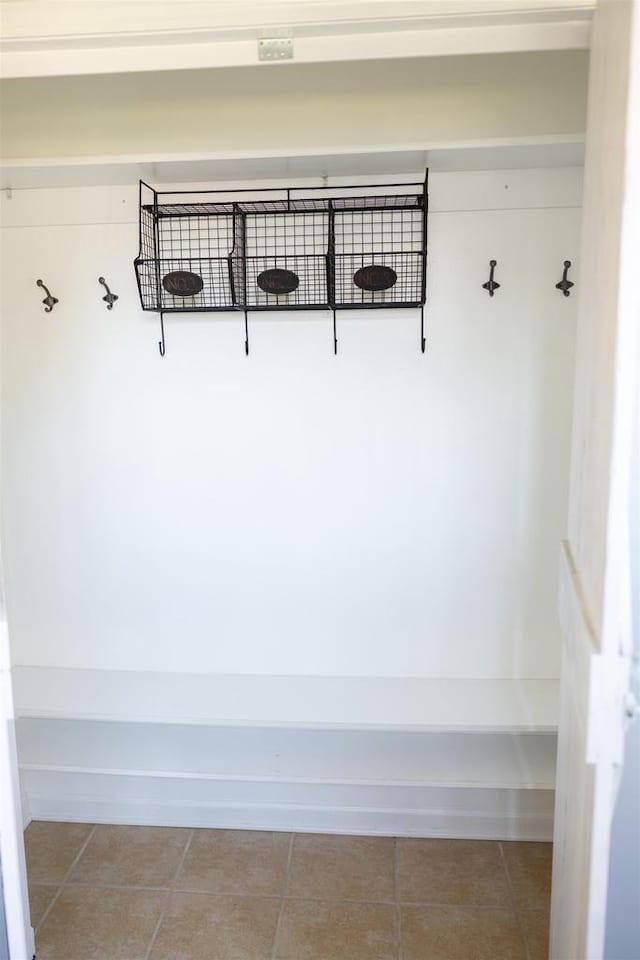 mudroom featuring tile patterned flooring