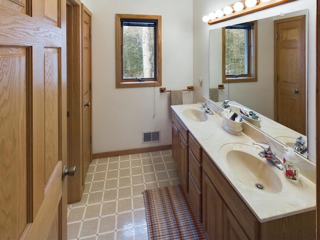 bathroom featuring vanity