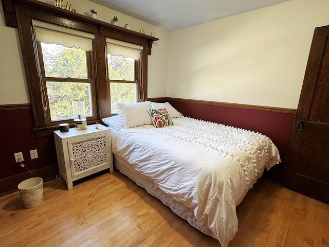 bedroom featuring light hardwood / wood-style flooring