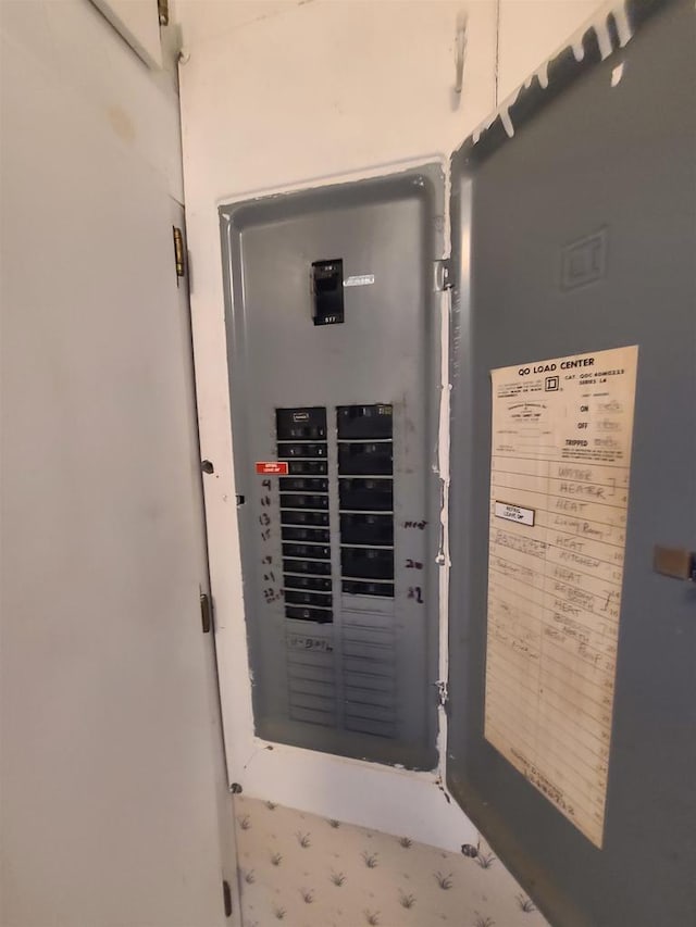 utility room with electric panel