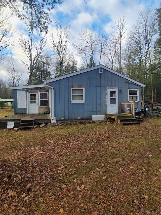 exterior space with a front lawn