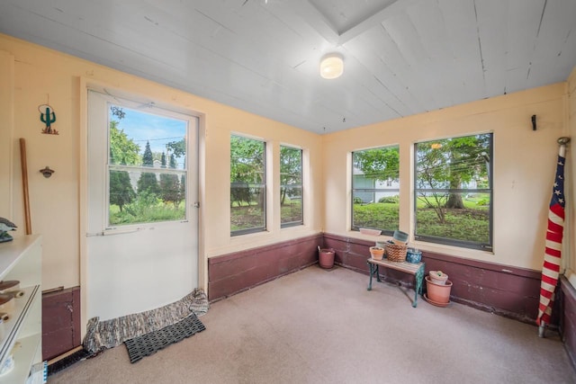 view of sunroom