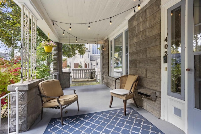 view of patio / terrace featuring covered porch