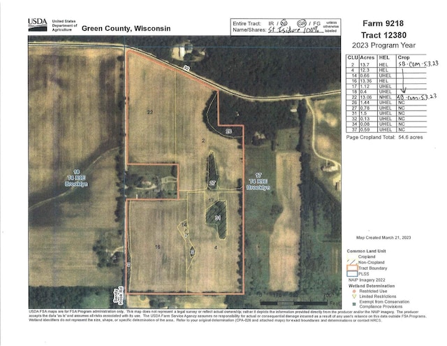 60AC Sandy Hook Rd, Brooklyn WI, 53521 land for sale