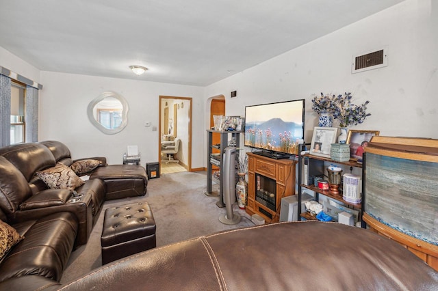 view of carpeted living room