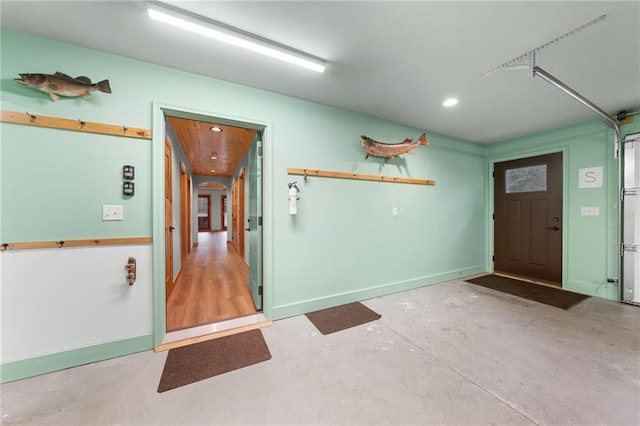 foyer with concrete floors