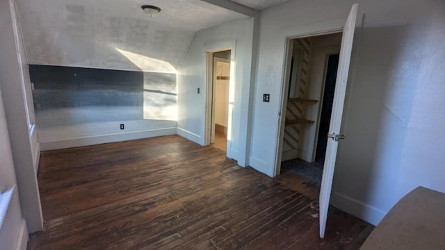 interior space featuring dark wood-type flooring