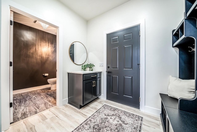 interior space featuring light hardwood / wood-style flooring