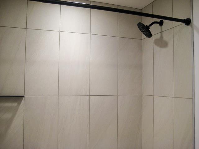 bathroom view of a tile shower
