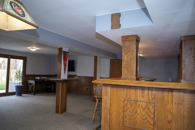 bar with carpet floors