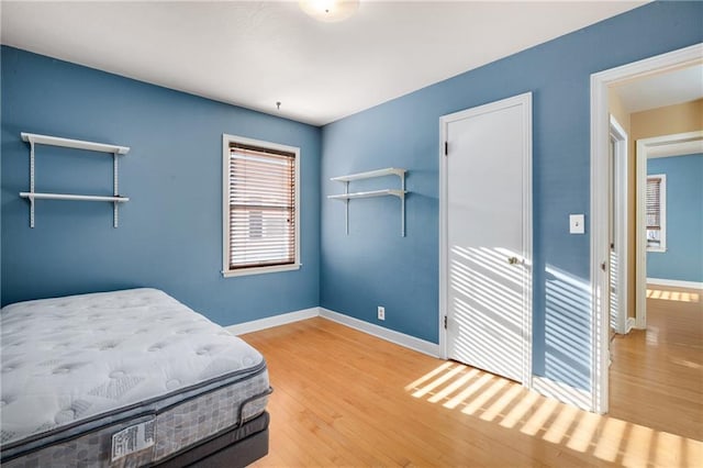 bedroom featuring wood-type flooring