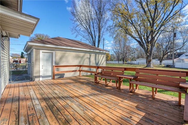 view of wooden terrace