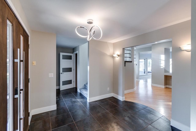 interior space featuring dark hardwood / wood-style floors