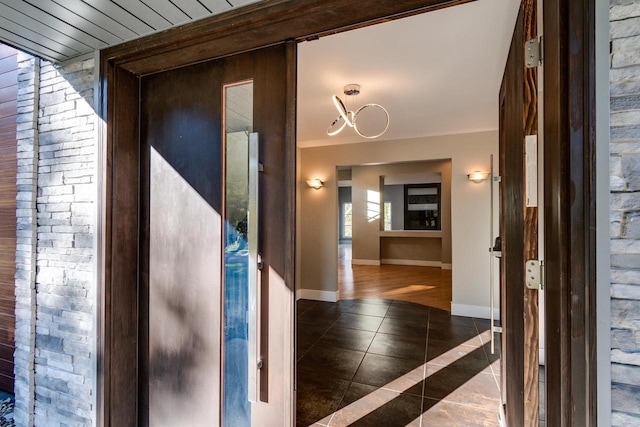 4720 Sumac Rd, Middleton, WI 53562 - corridor with tile patterned floors and baseboards
