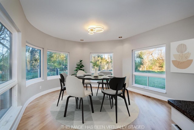 4720 Sumac Rd, Middleton, WI 53562 - dining space with light wood-style floors and baseboards