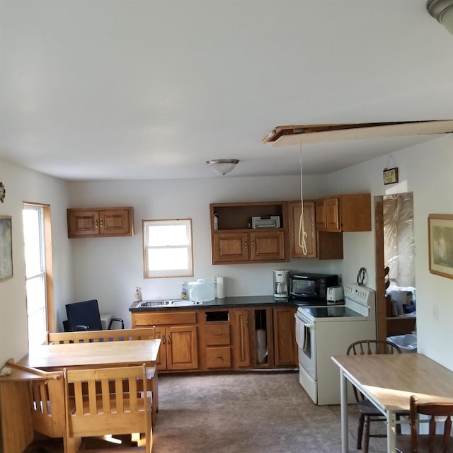 kitchen with electric range