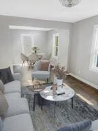 living room featuring hardwood / wood-style floors