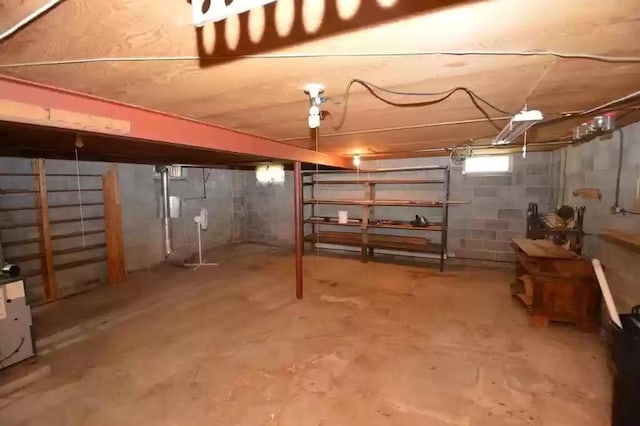 view of basement