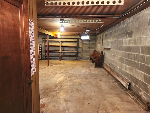 view of basement