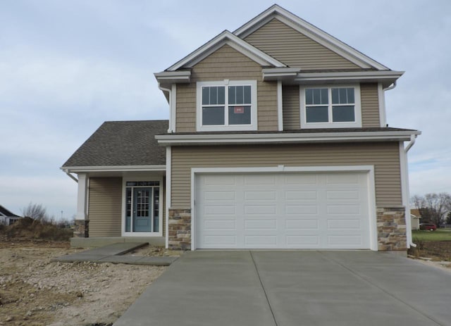 view of front of home featuring a garage