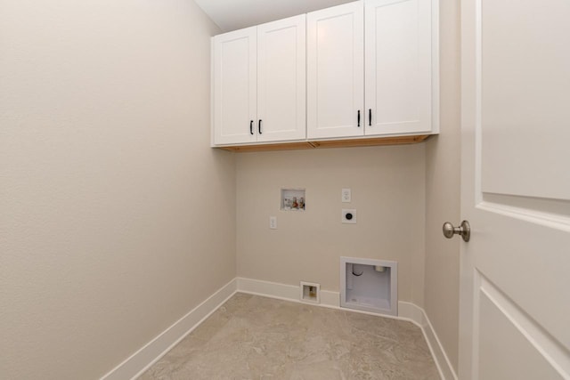 1411 Tamarack St, Delavan, WI 53115 - washroom with electric dryer hookup, cabinet space, and washer hookup