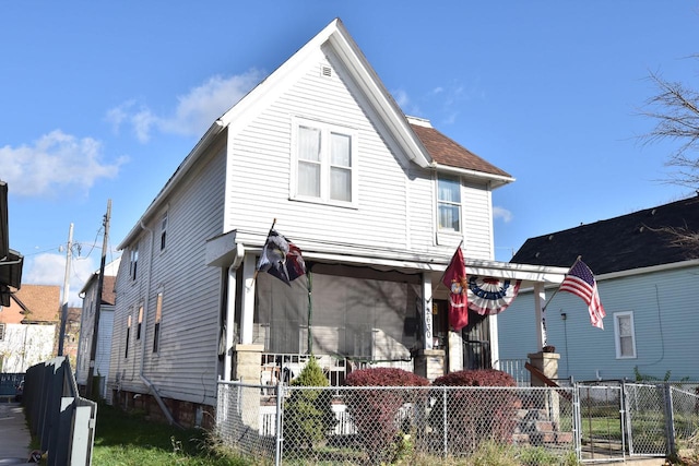 view of front of house featuring covered porch